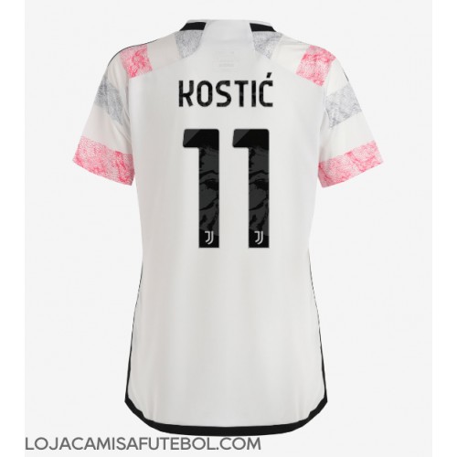 Camisa de Futebol Juventus Filip Kostic #11 Equipamento Secundário Mulheres 2023-24 Manga Curta